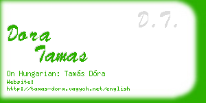 dora tamas business card
